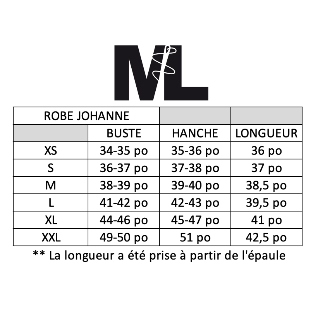 Robe Johanne-Noir/Blanc