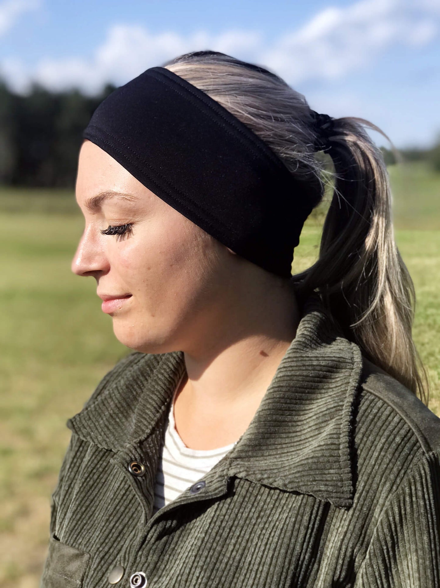 Bandeau doublé - Noir mat