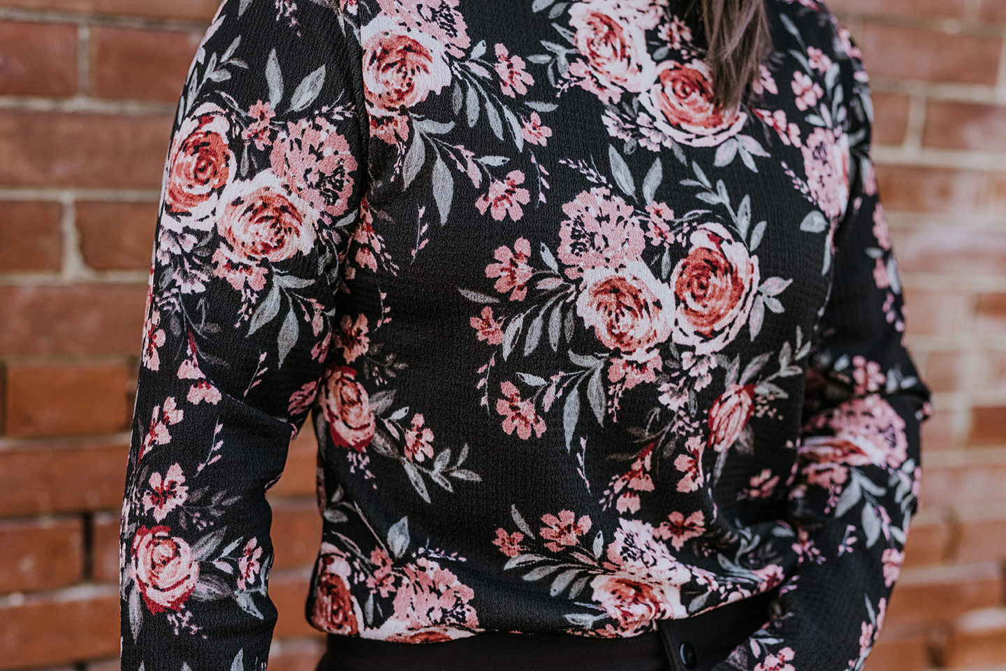 Chandail Colette - Fleuri noir