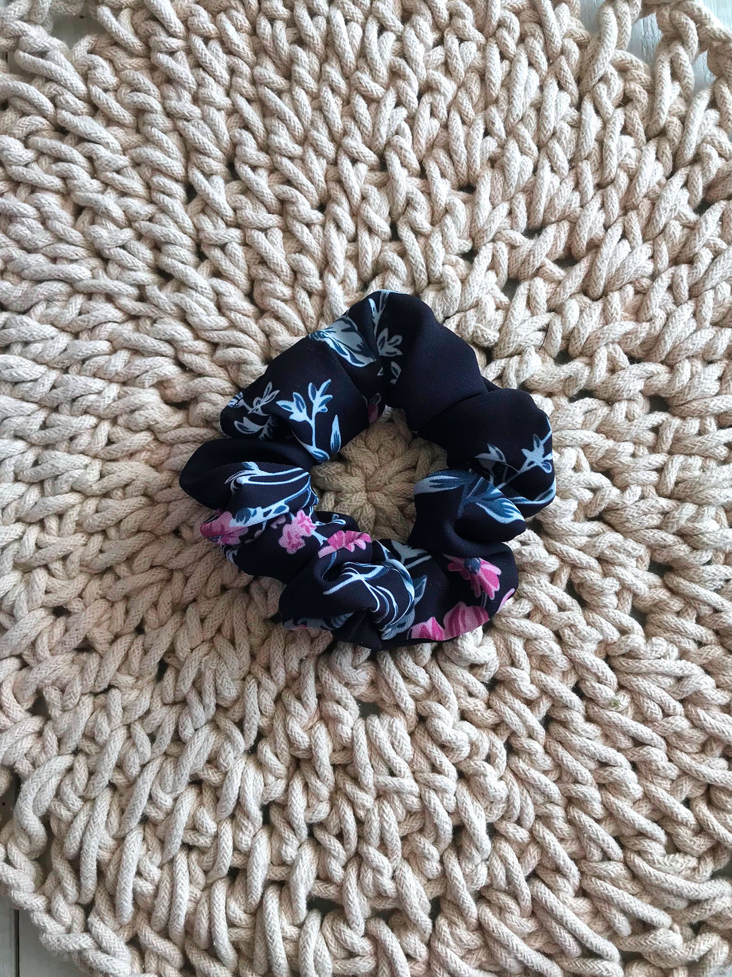 Choux - Noir Fleur rose