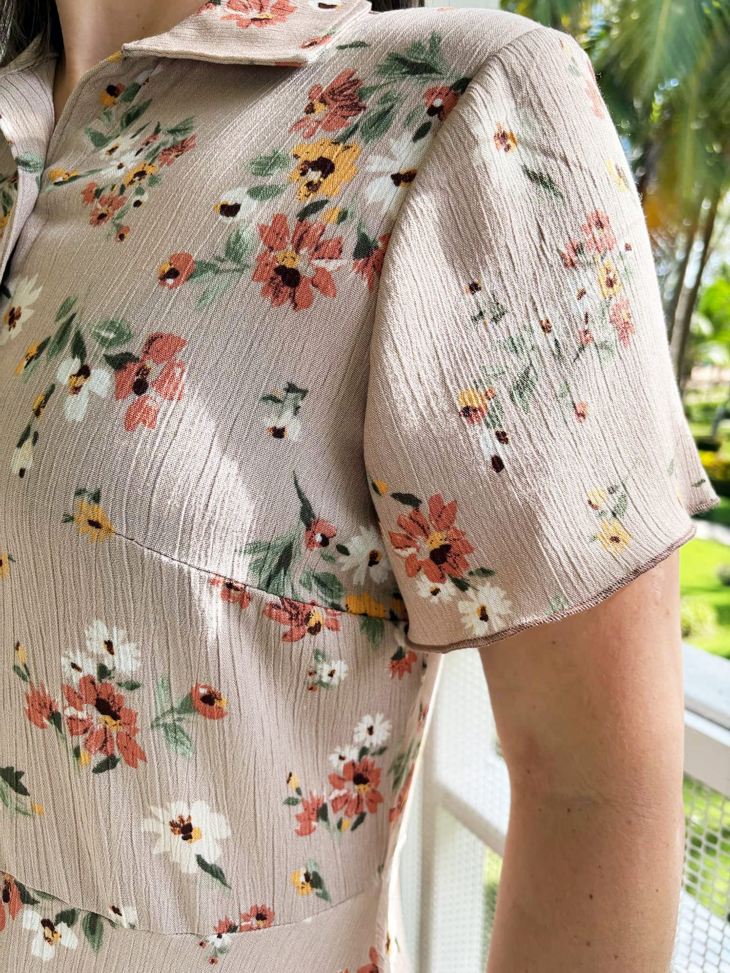 Robe Alice-Beige Fleuri