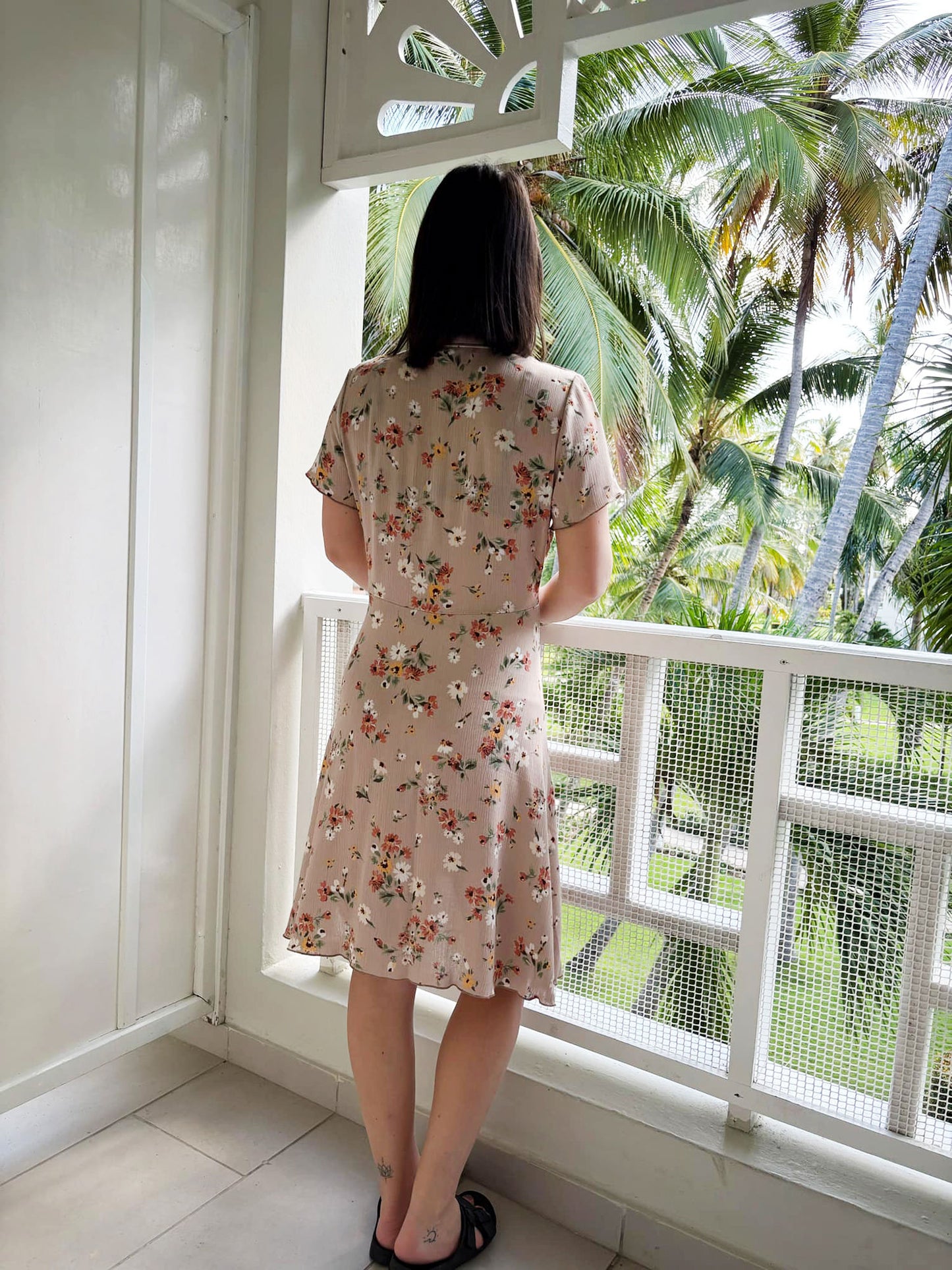 Robe Alice-Beige Fleuri