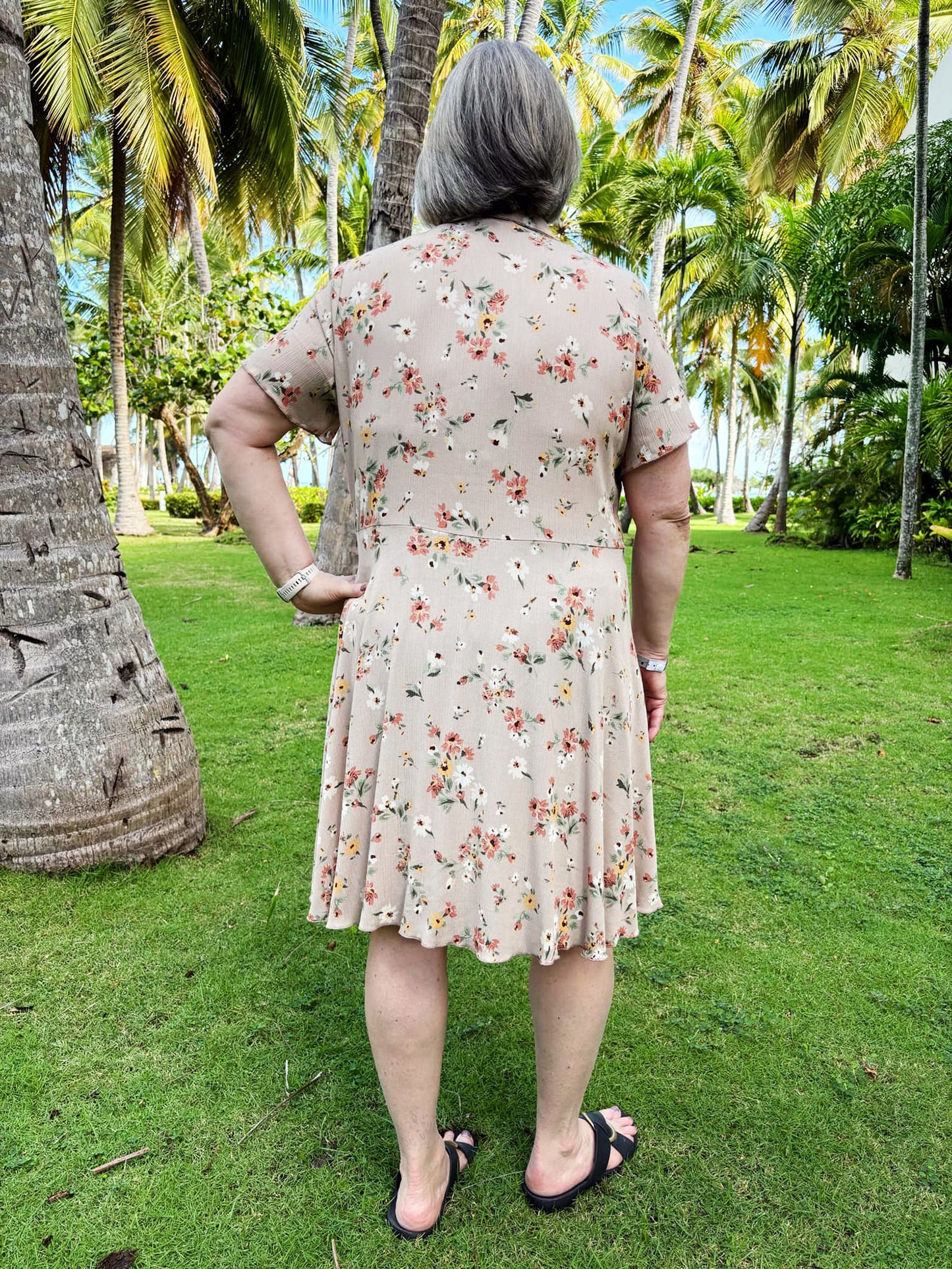Robe Alice-Beige Fleuri