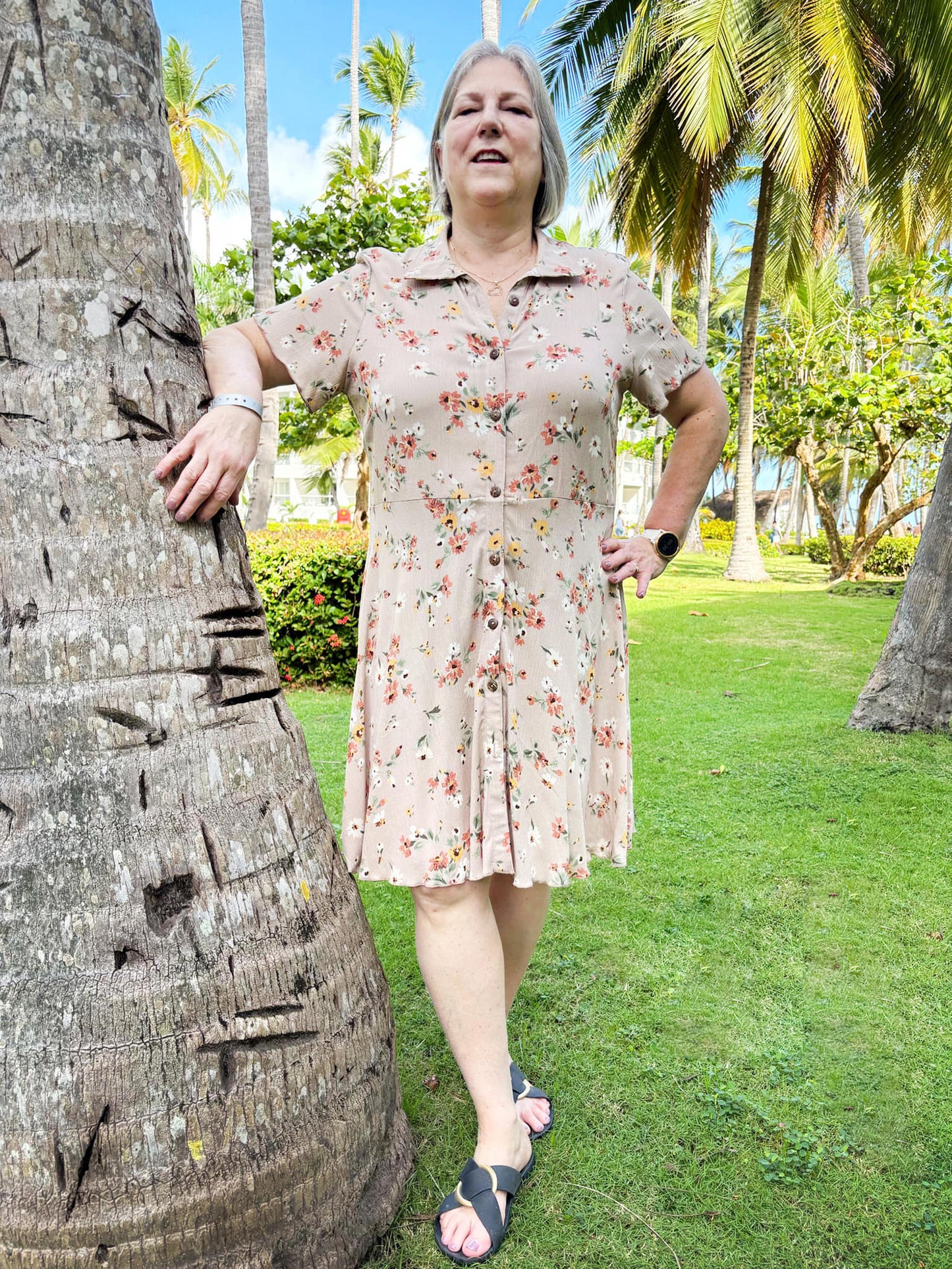 Robe Alice-Beige Fleuri