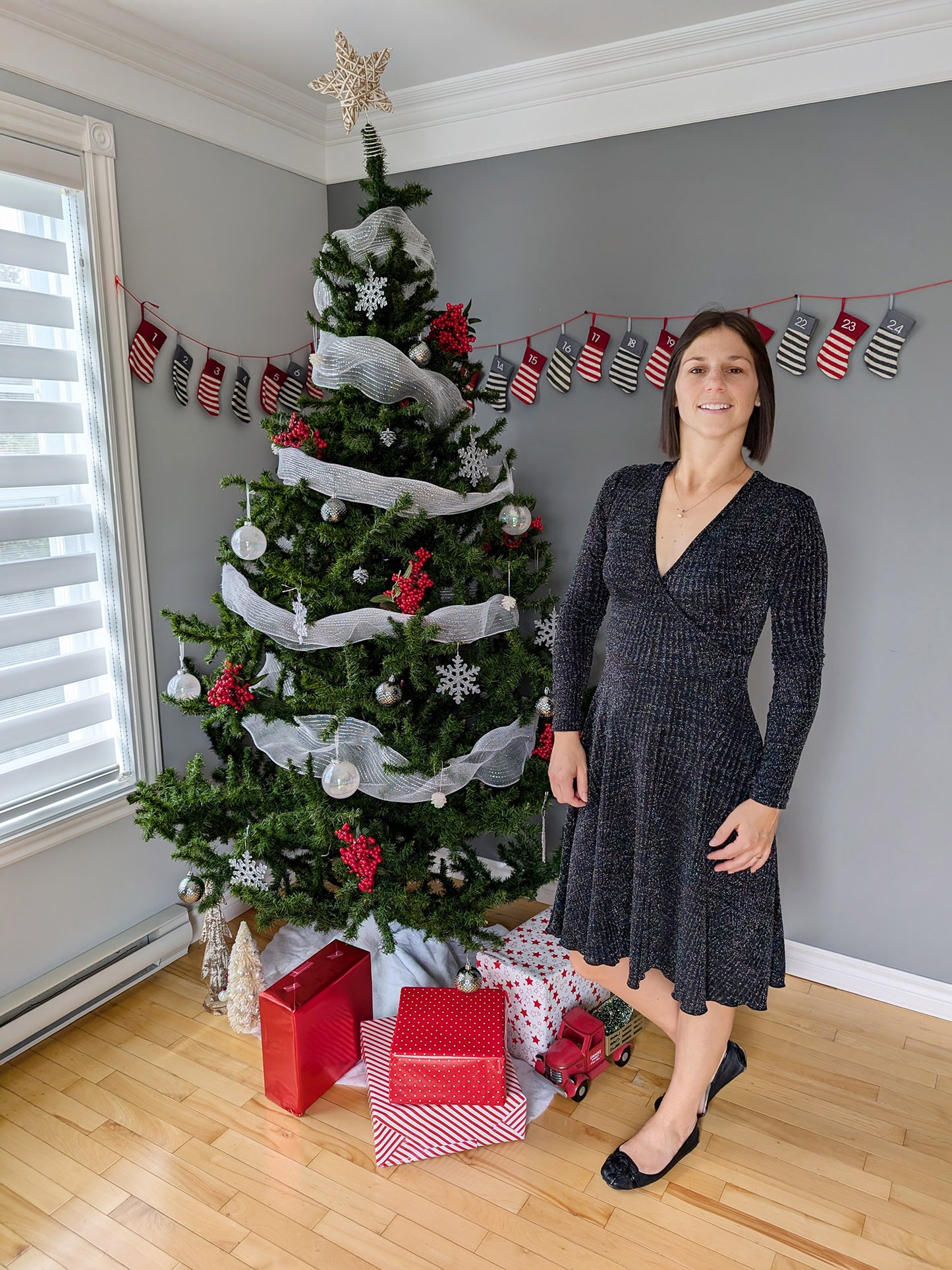 Robe Valentine - Noir Brillant