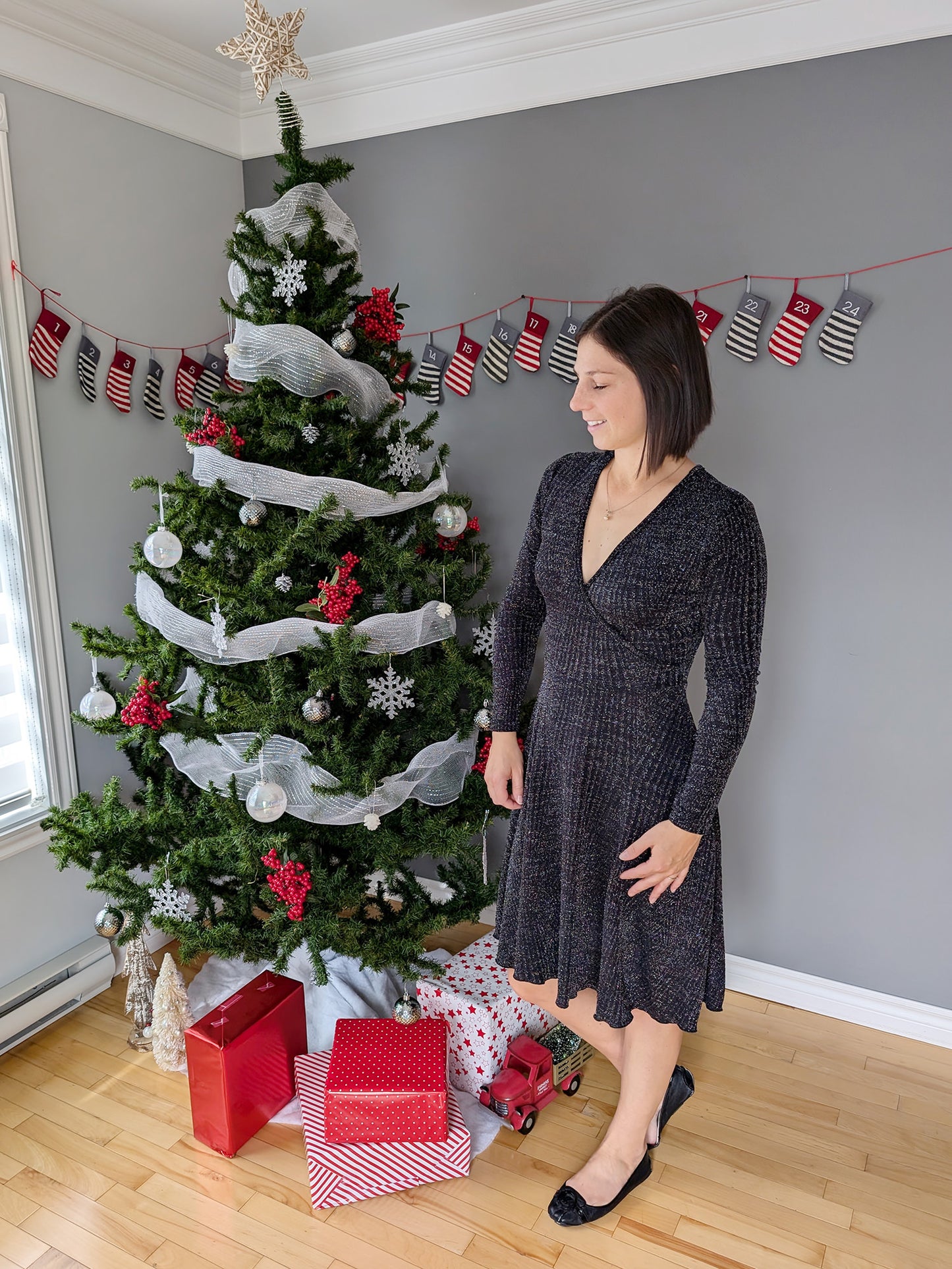 Robe Valentine - Noir Brillant