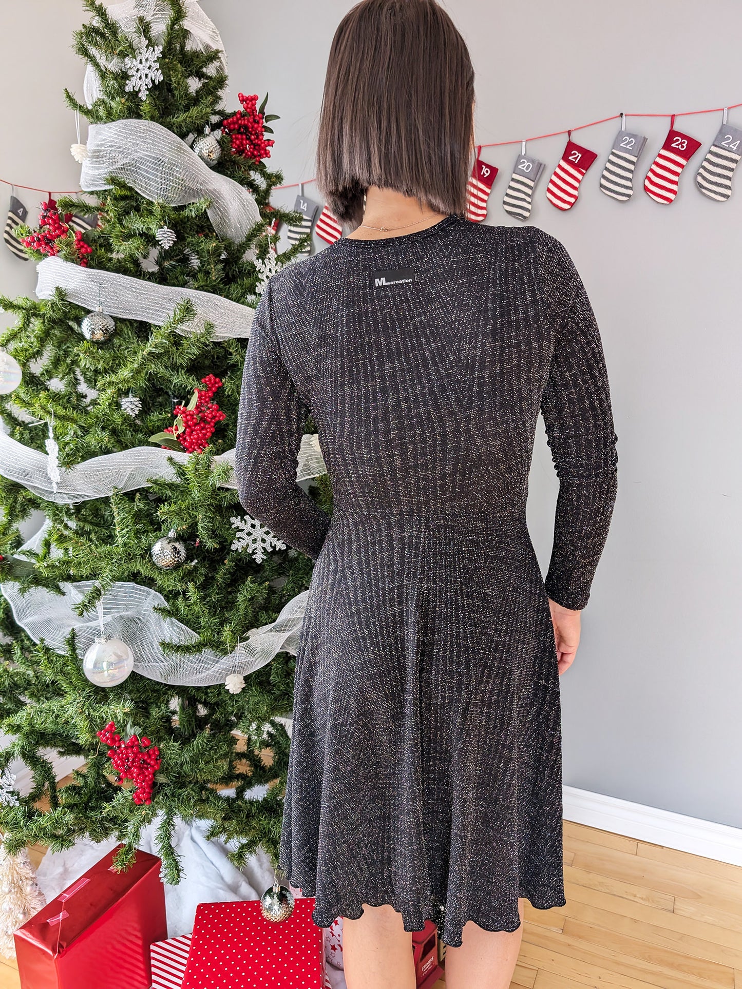 Robe Valentine - Noir Brillant