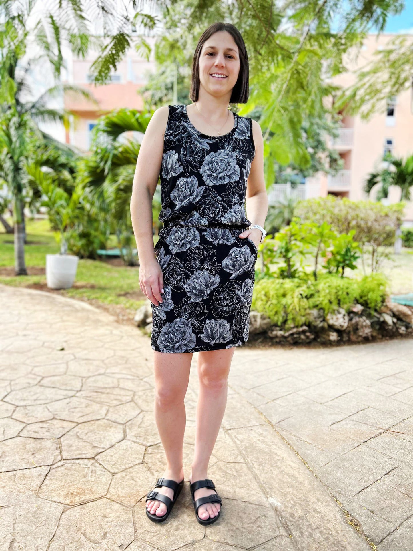 Robe Evelyne - Fleur Grise