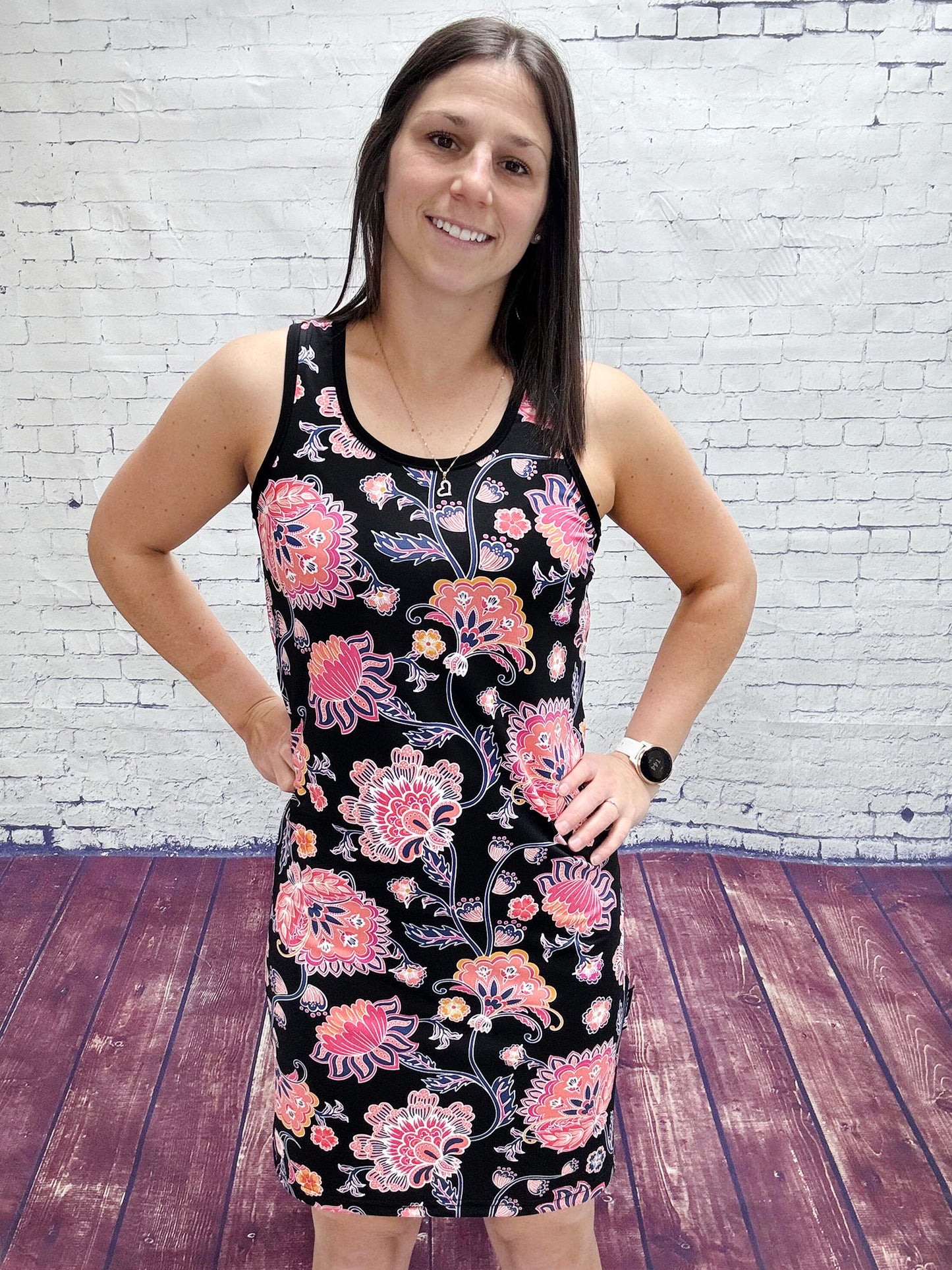Robe Sylvie - Corail/Bleuté