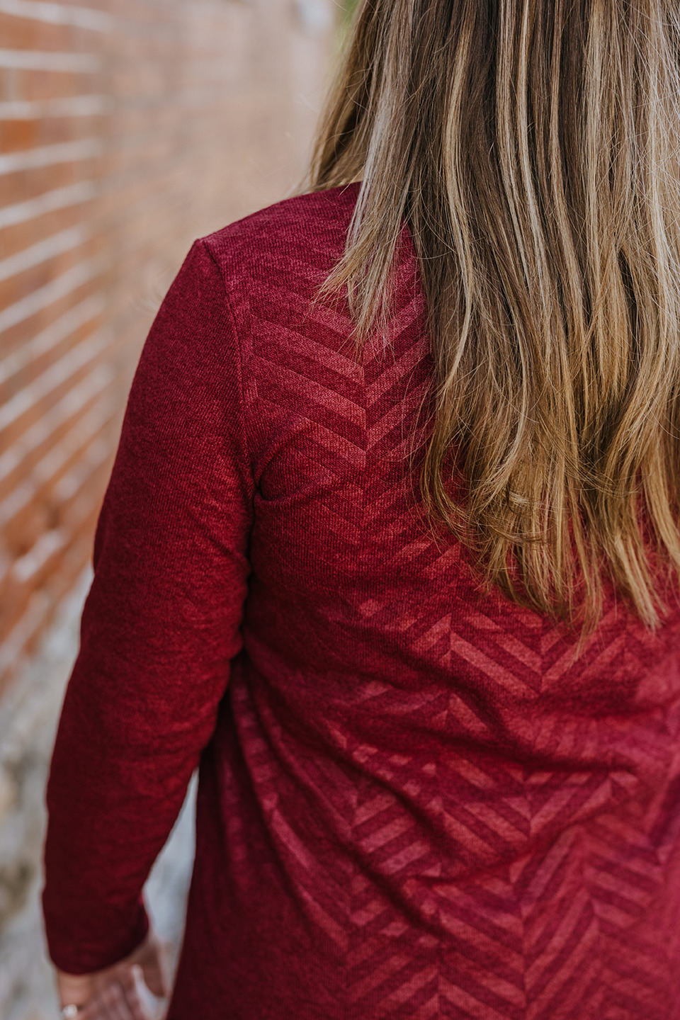 Tunique Sarah - Col - Wine Chevron