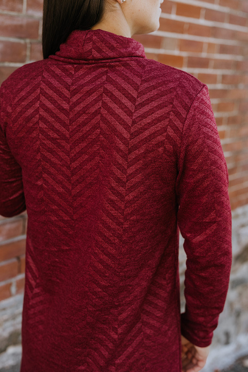 Tunique Sarah - Col - Wine Chevron