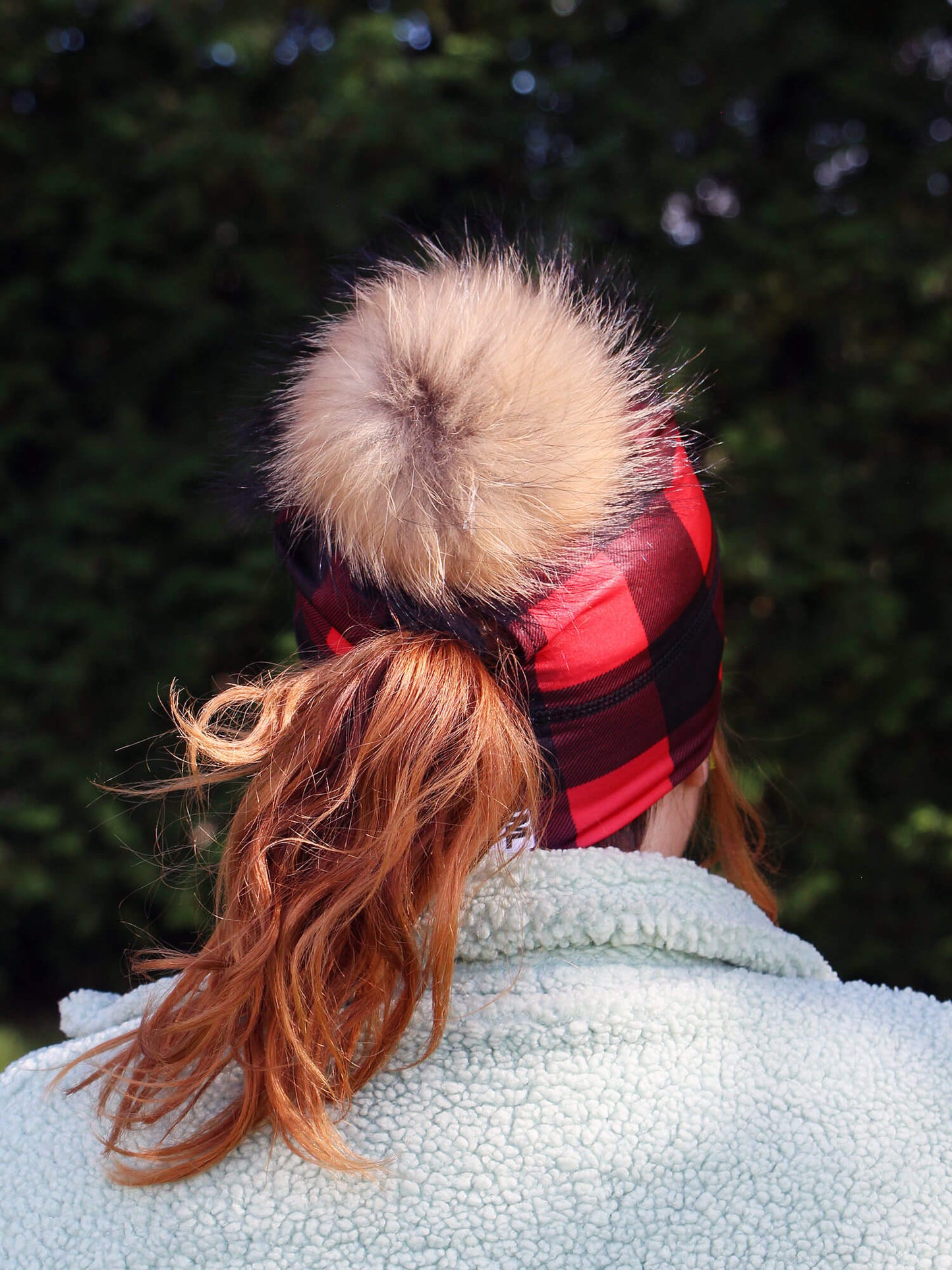 Tuque Noire/Carreaux - Femme