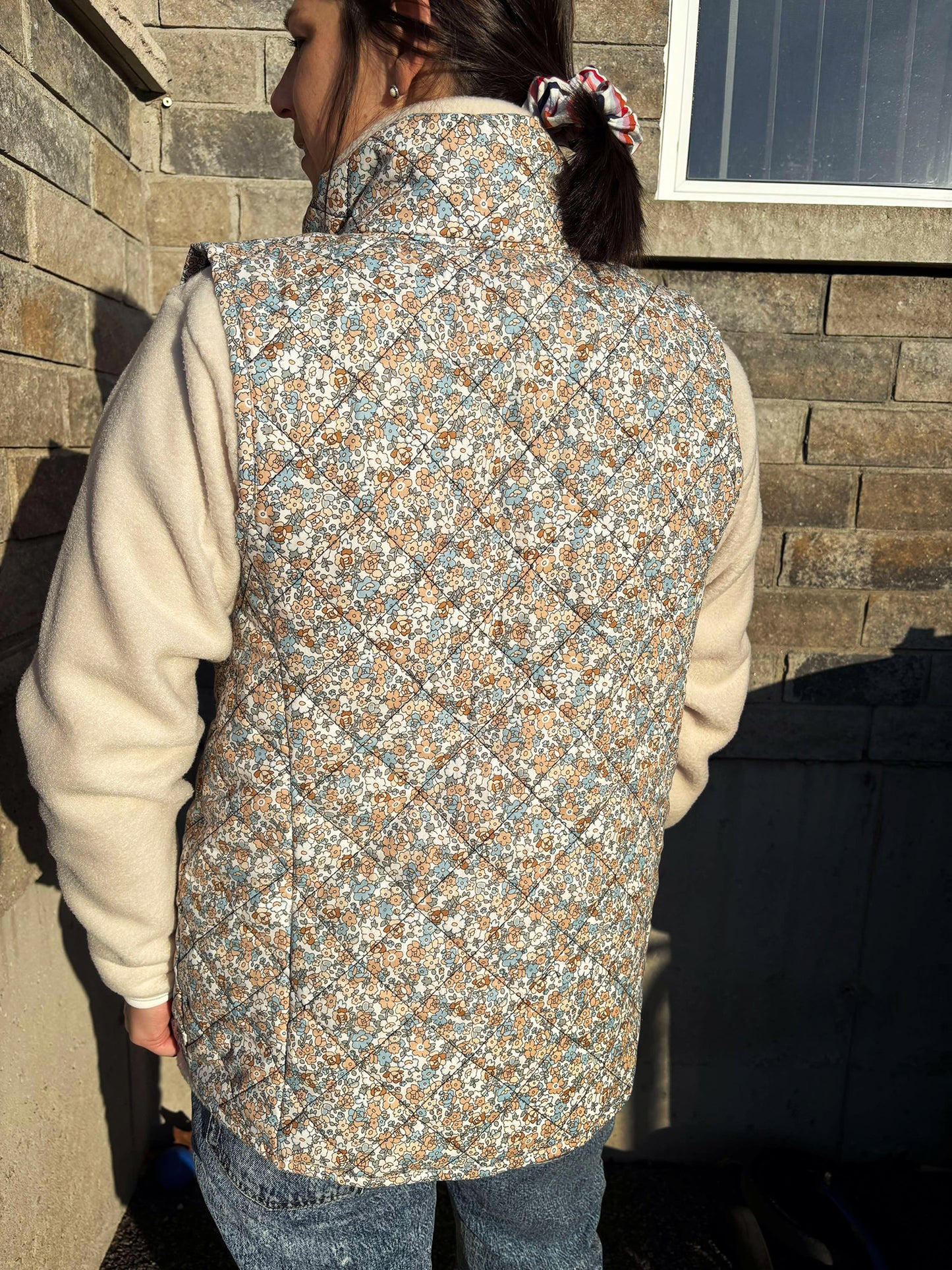 Veste Lina - Sans manches - Fleur printemps