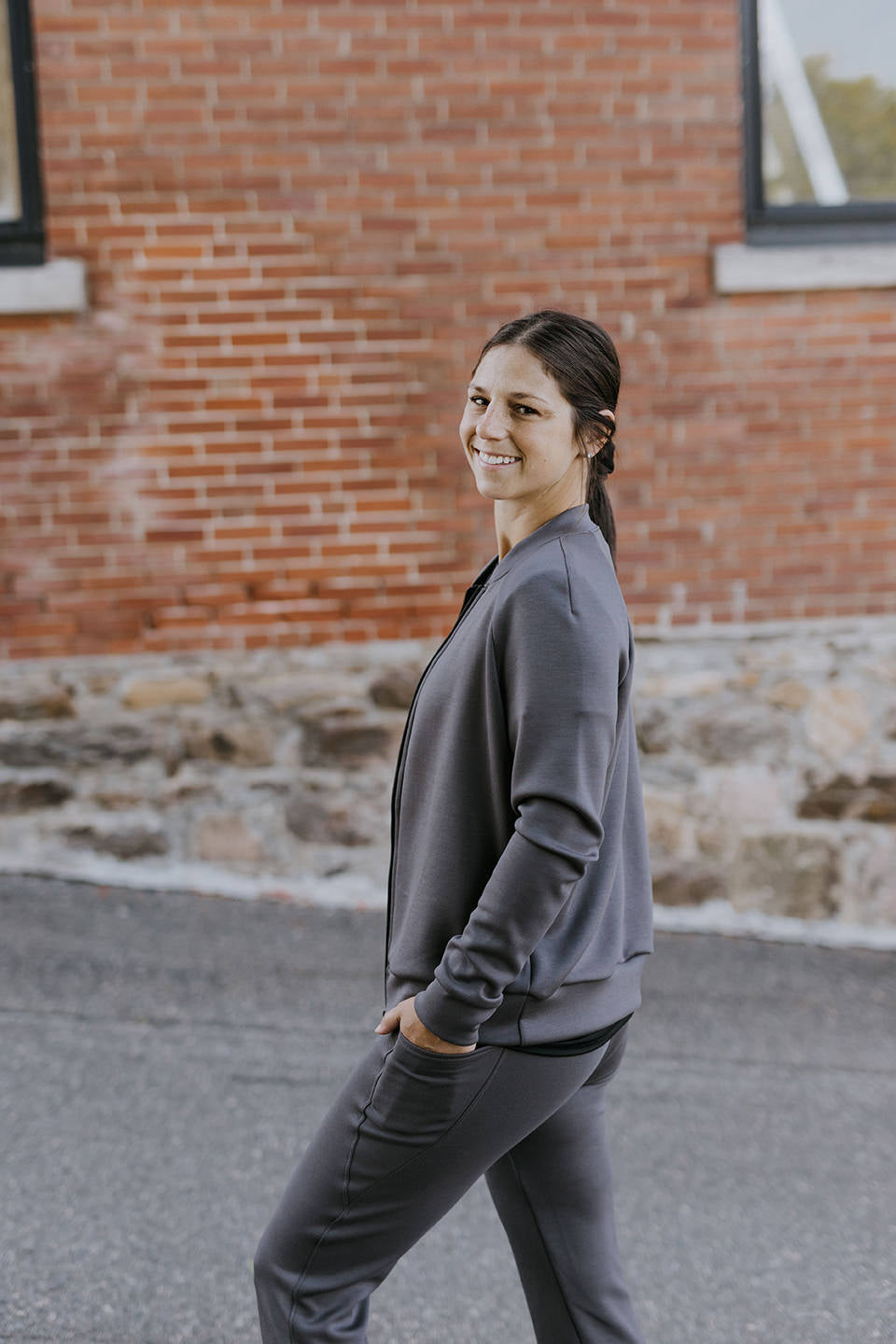 Veste Mi-Laine - Charcoal