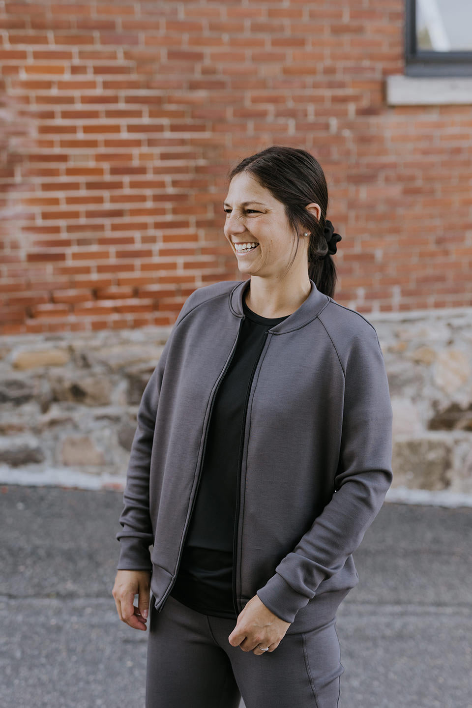 Veste Mi-Laine - Charcoal