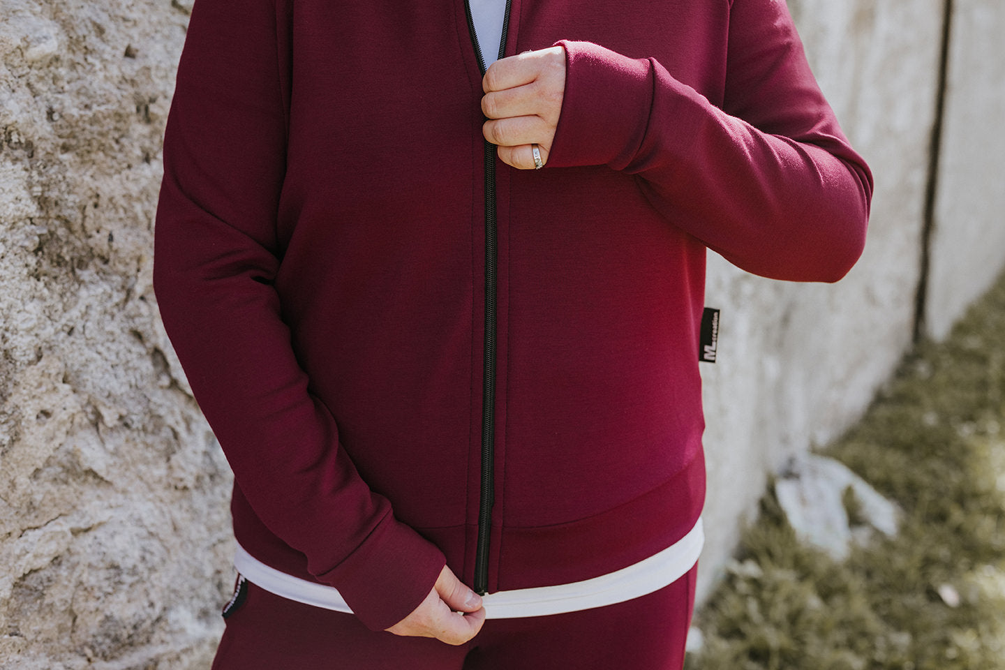 Veste Mi-Laine - Wine