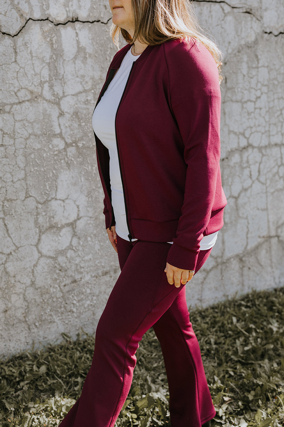 Veste Mi-Laine - Wine