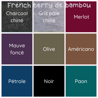 PRÉCOMMANDE - T-shirt Kim - FRENCH TERRY de bambou