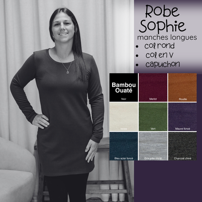 PRÉCOMMANDE - Robe Sophie manches longues - Bambou OUATÉ