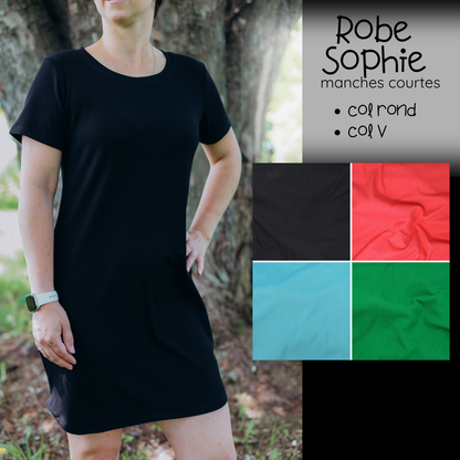 PRÉCOMMANDE - Robe Sophie manches courtes - RIB