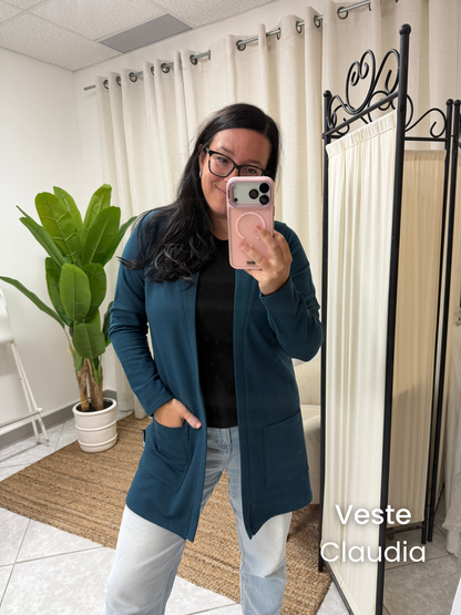 PRÉCOMMANDE - Veste Claudia - FRENCH TERRY de bambou