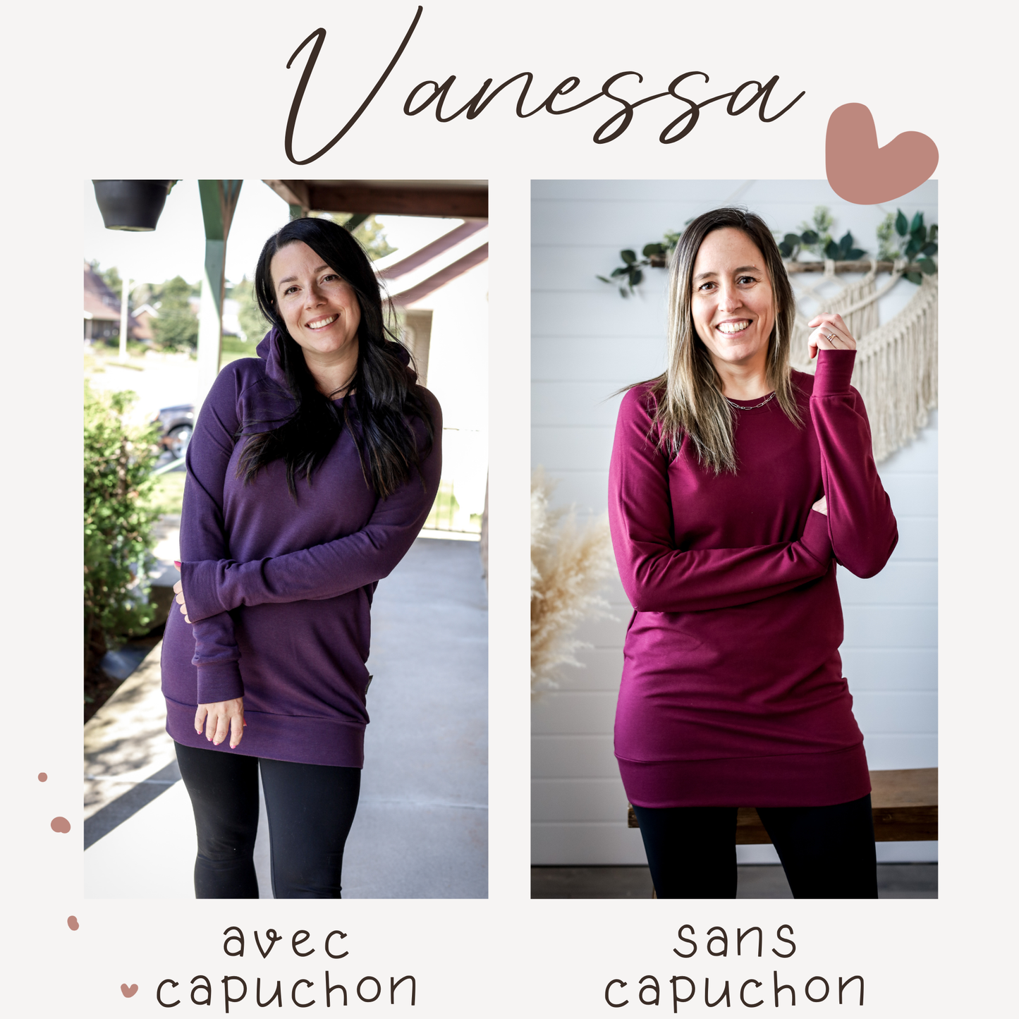 PRÉCOMMANDE - Tunique Vanessa - FRENCH TERRY de bambou