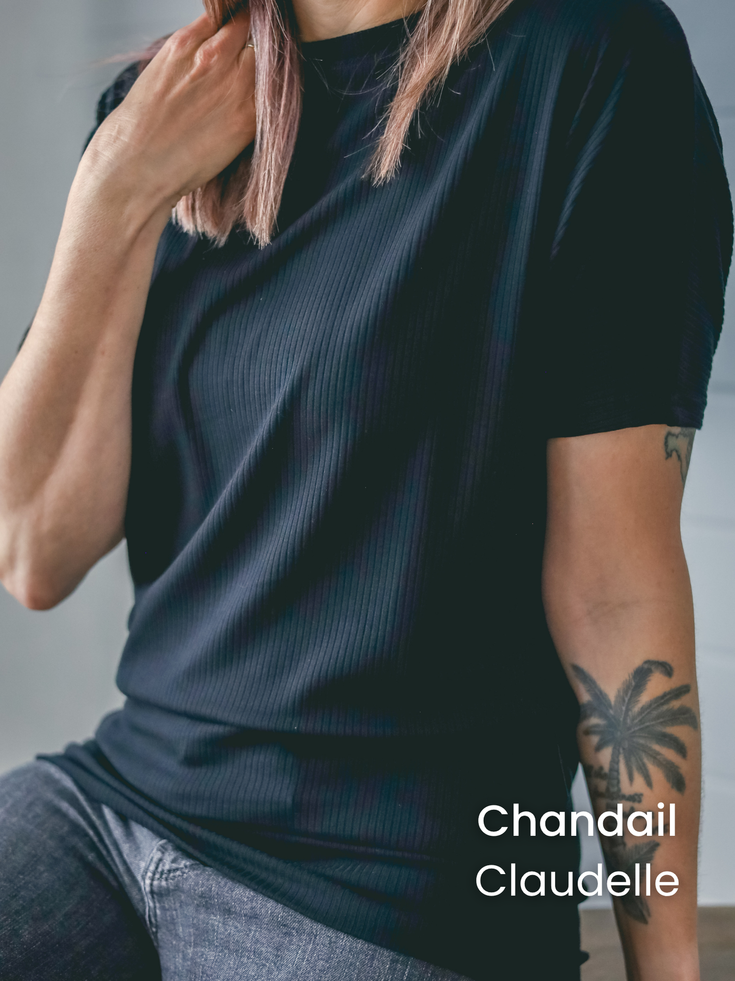 PRÉCOMMANDE - Chandail Claudelle manches courtes - RIB de bambou