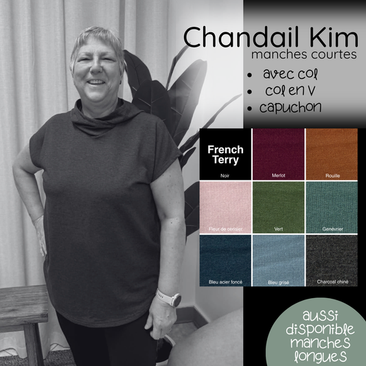 PRÉCOMMANDE - T-shirt Kim - FRENCH TERRY de bambou