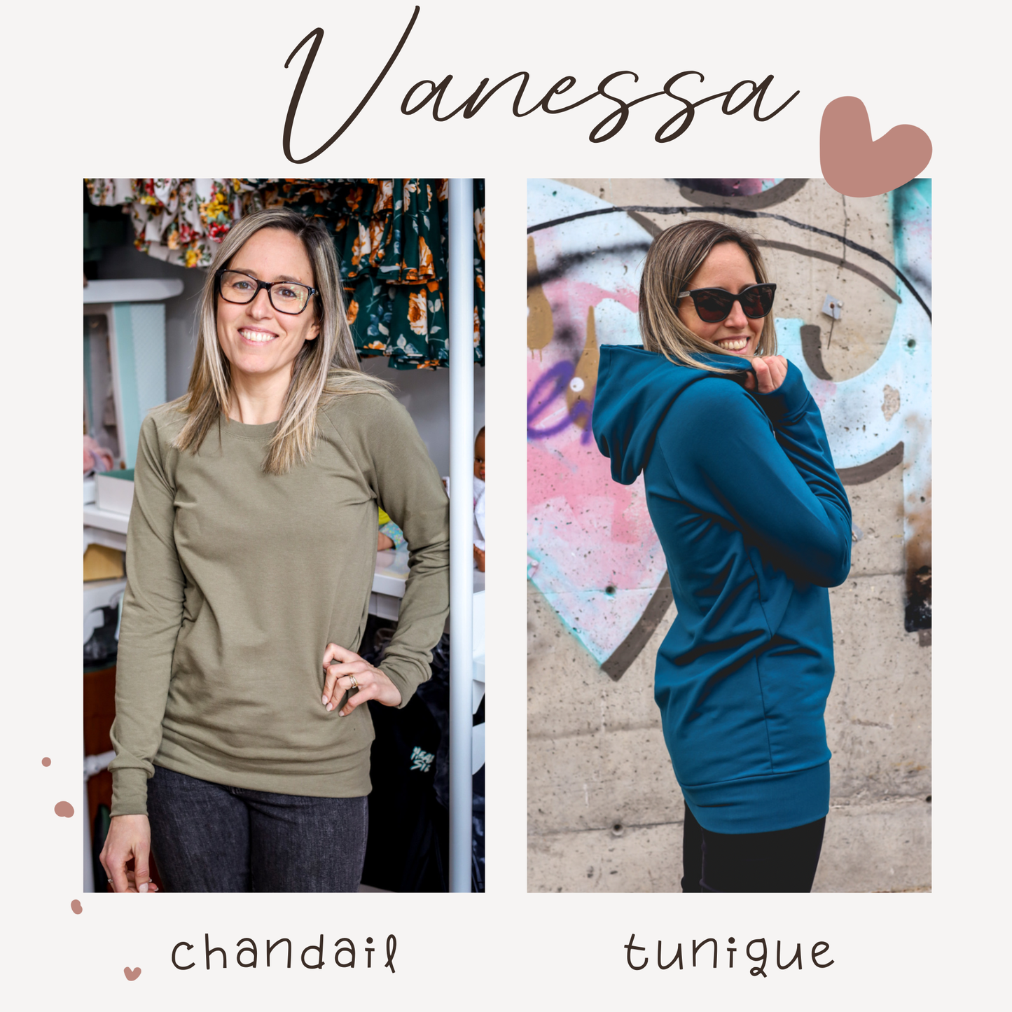 PRÉCOMMANDE - Tunique Vanessa - FRENCH TERRY de bambou