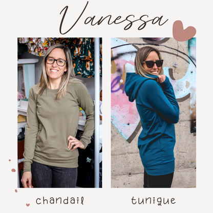 PRÉCOMMANDE - Tunique Vanessa - FRENCH TERRY de bambou