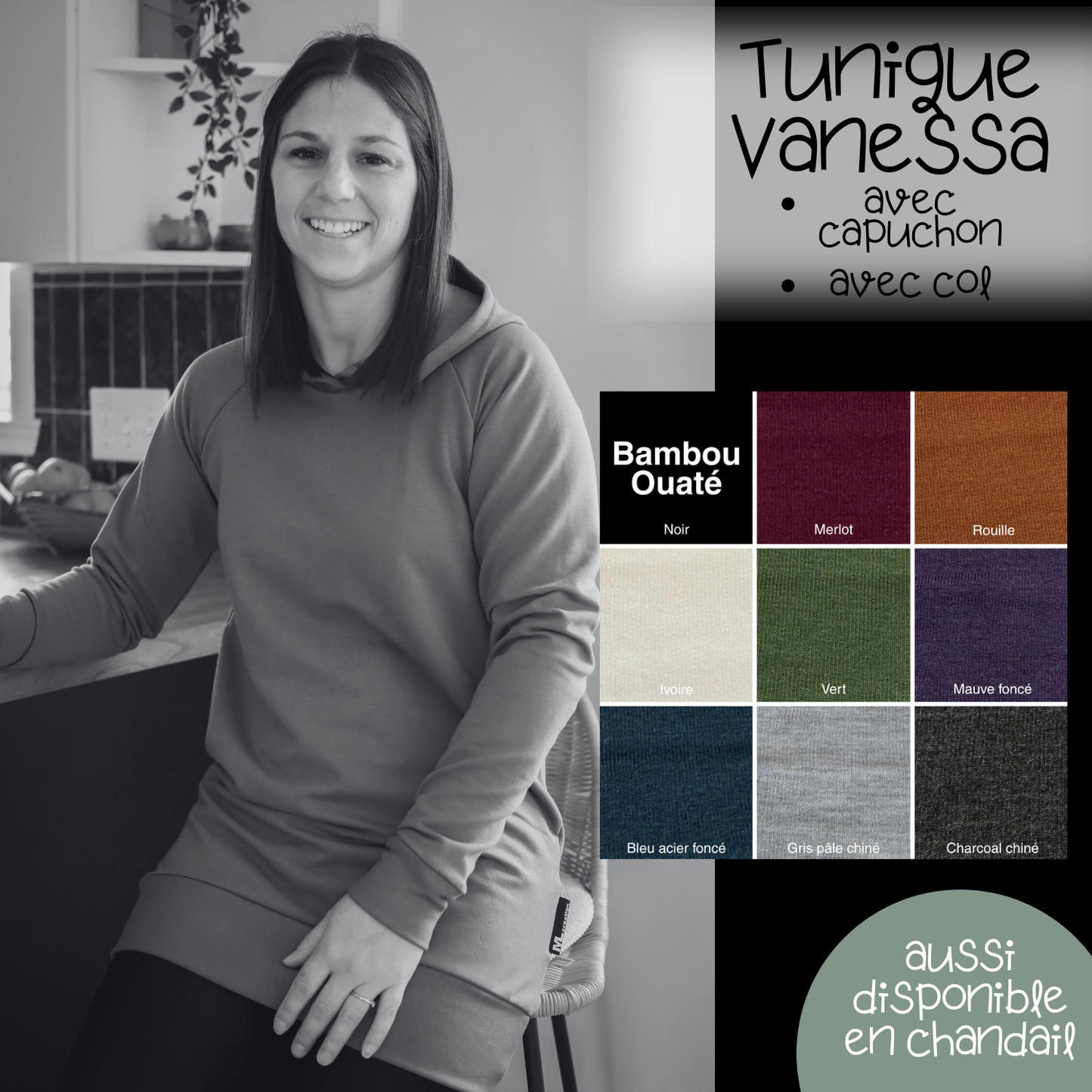 PRÉCOMMANDE - Tunique Vanessa - Bambou OUATÉ