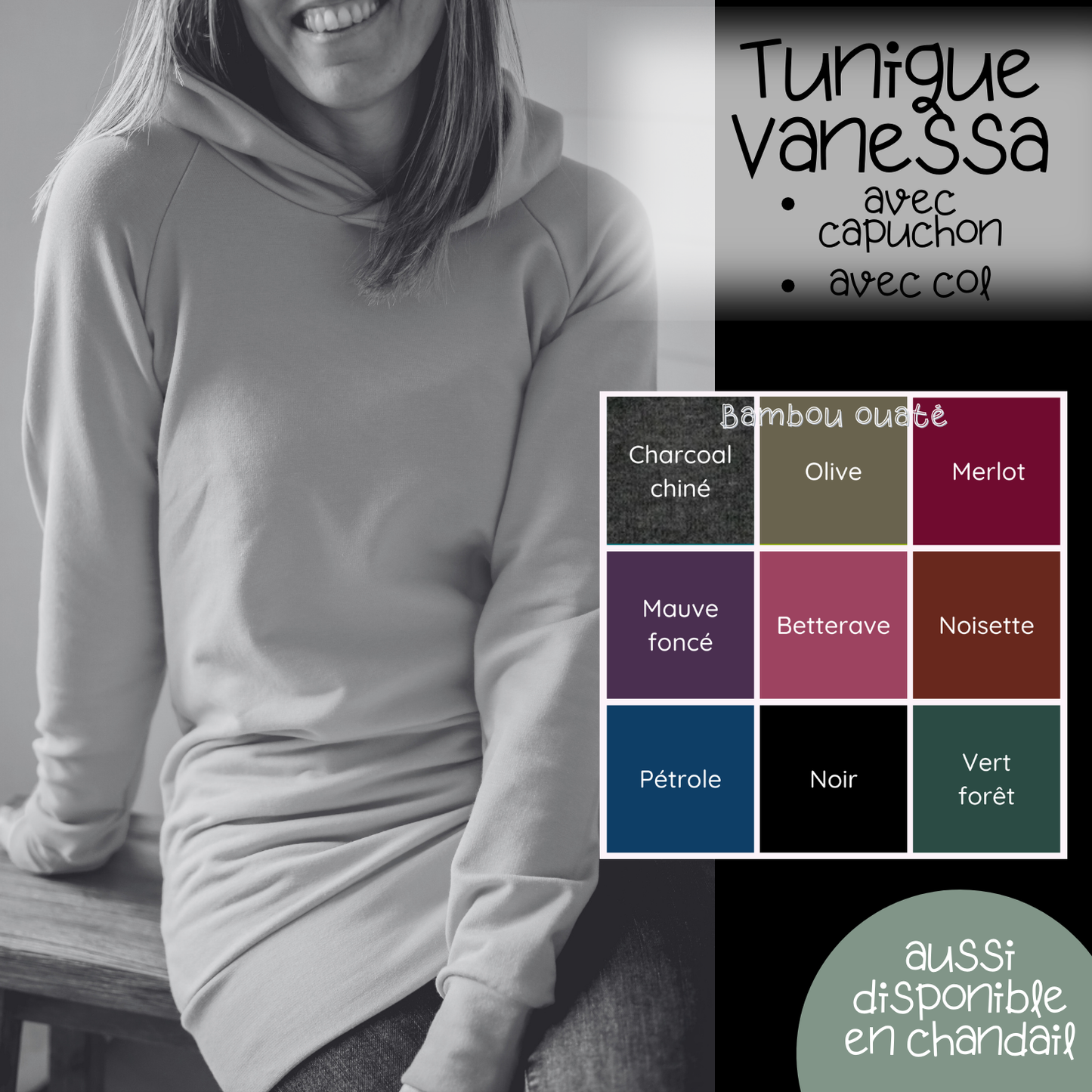 PRÉCOMMANDE - Tunique Vanessa - Bambou OUATÉ