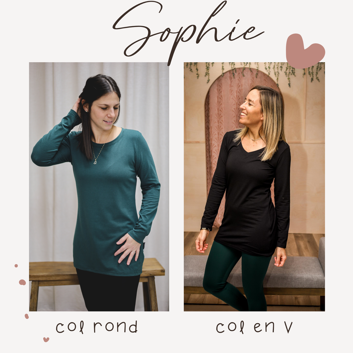 PRÉCOMMANDE - Tunique Sophie manches courtes - FRENCH TERRY de bambou