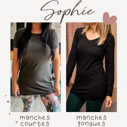 PRÉCOMMANDE - Tunique Sophie manches courtes - FRENCH TERRY de bambou