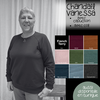 PRÉCOMMANDE - Chandail Vanessa - FRENCH TERRY de bambou