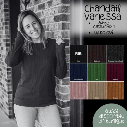 PRÉCOMMANDE - Chandail Vanessa - RIB de bambou