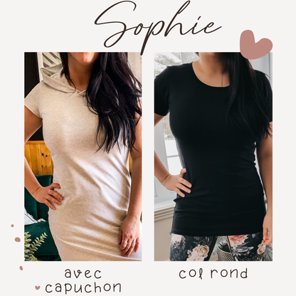 PRÉCOMMANDE - Tunique Sophie manches courtes - FRENCH TERRY de bambou