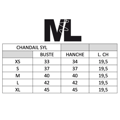 Chandail Syl - Col V - Manches 3/4 - Oyster