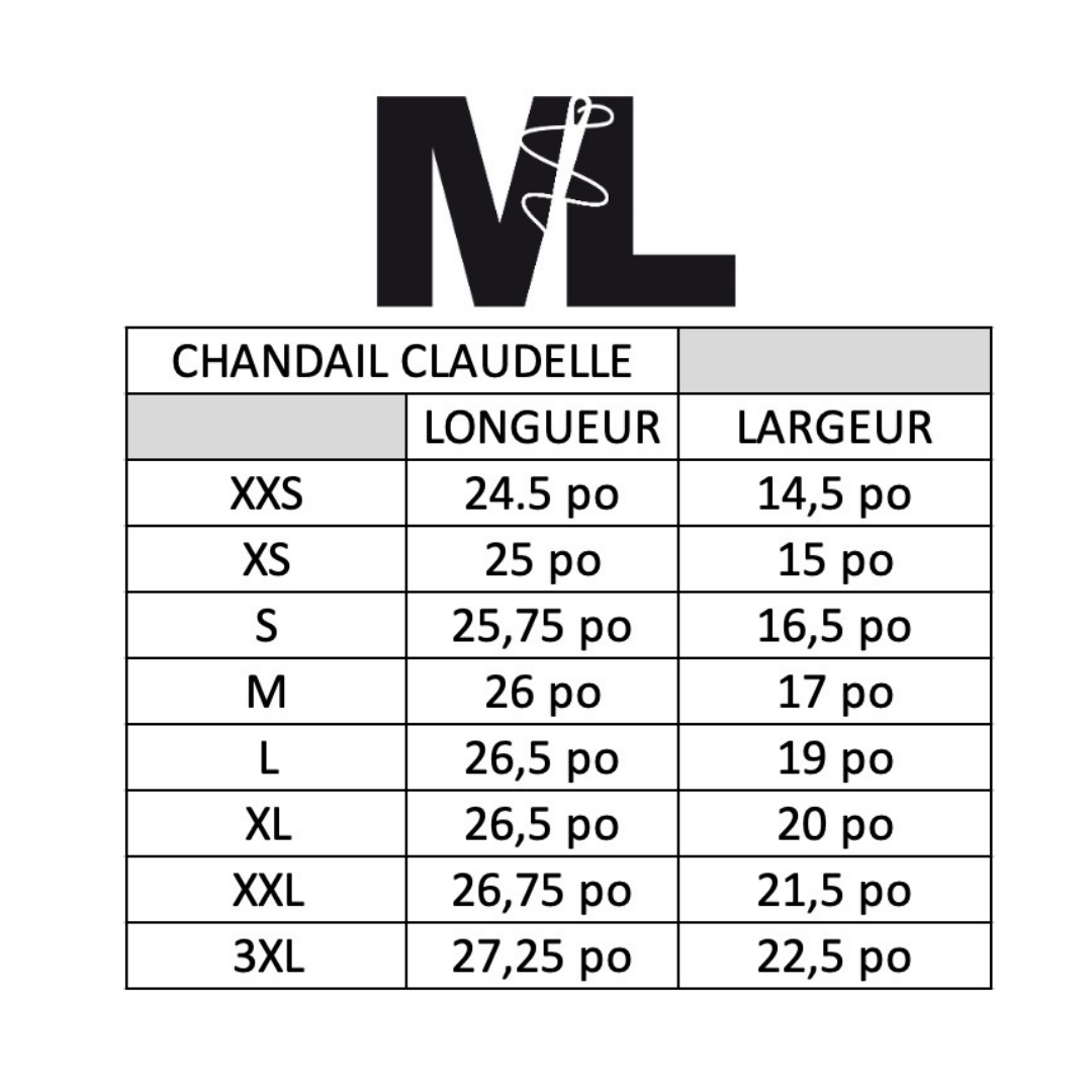 PRÉCOMMANDE - Chandail Claudelle manches courtes - FRENCH TERRY de bambou