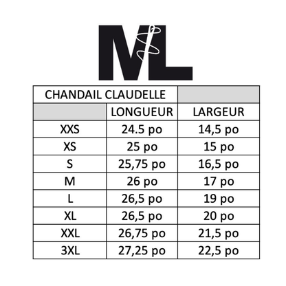 PRÉCOMMANDE - Chandail Claudelle manches courtes - FRENCH TERRY de bambou