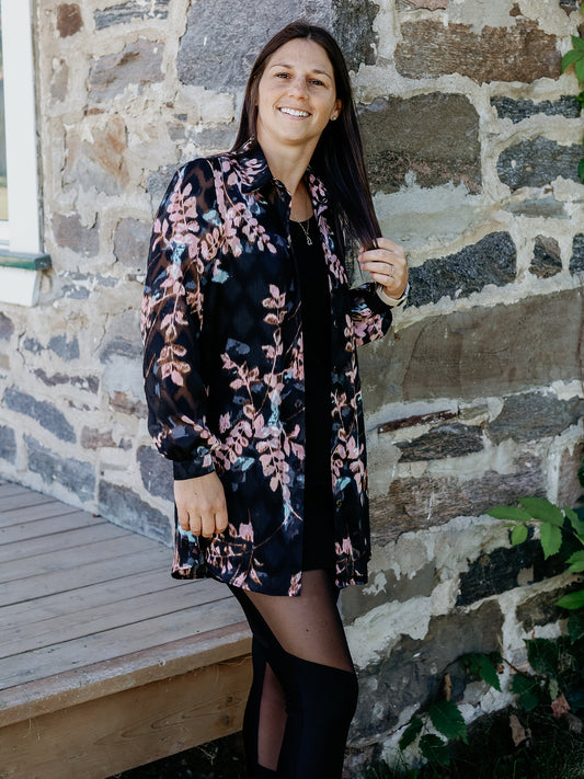 Chemise Joey - Fleurs brouillées