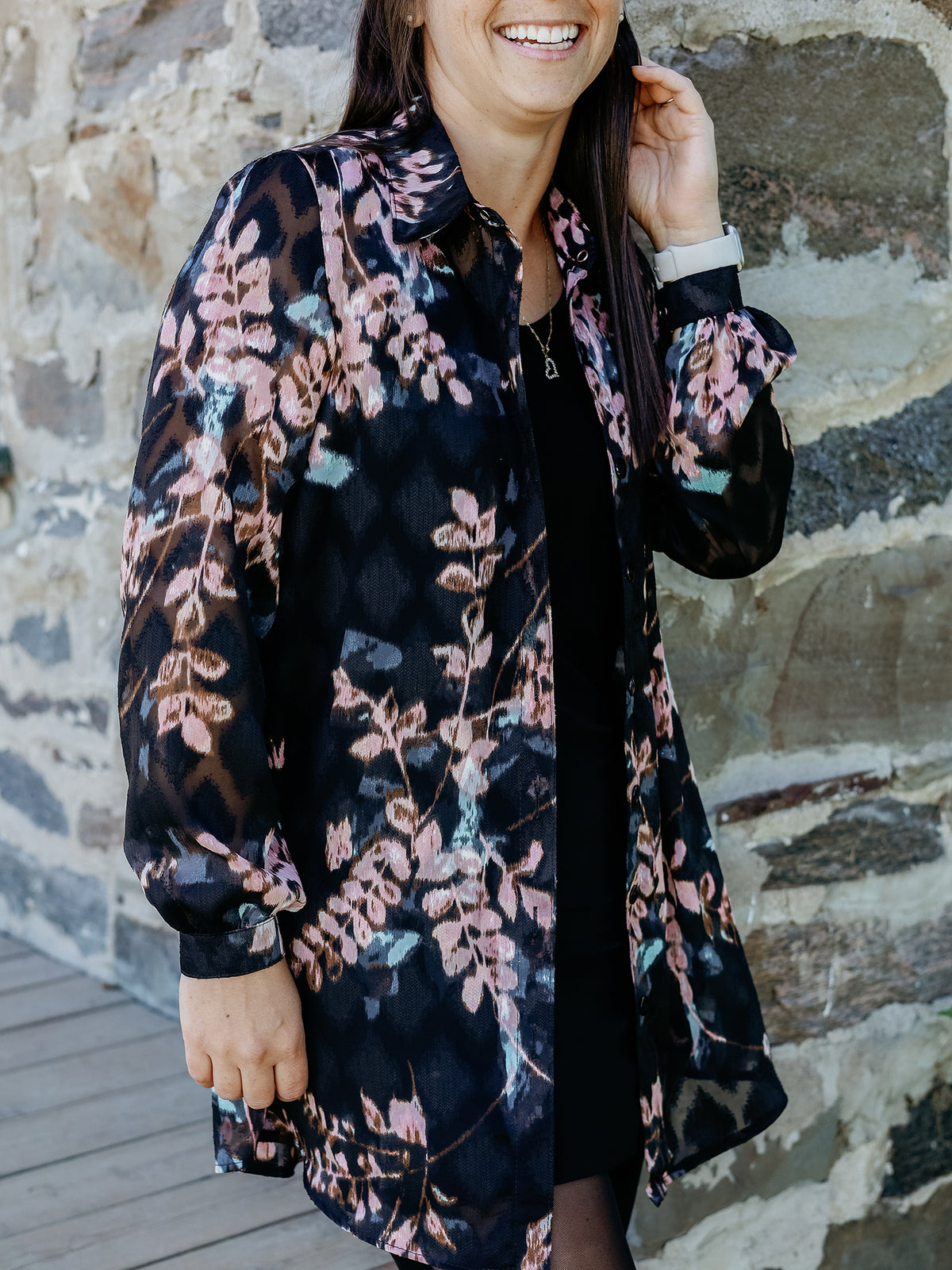 Chemise Joey - Fleurs brouillées