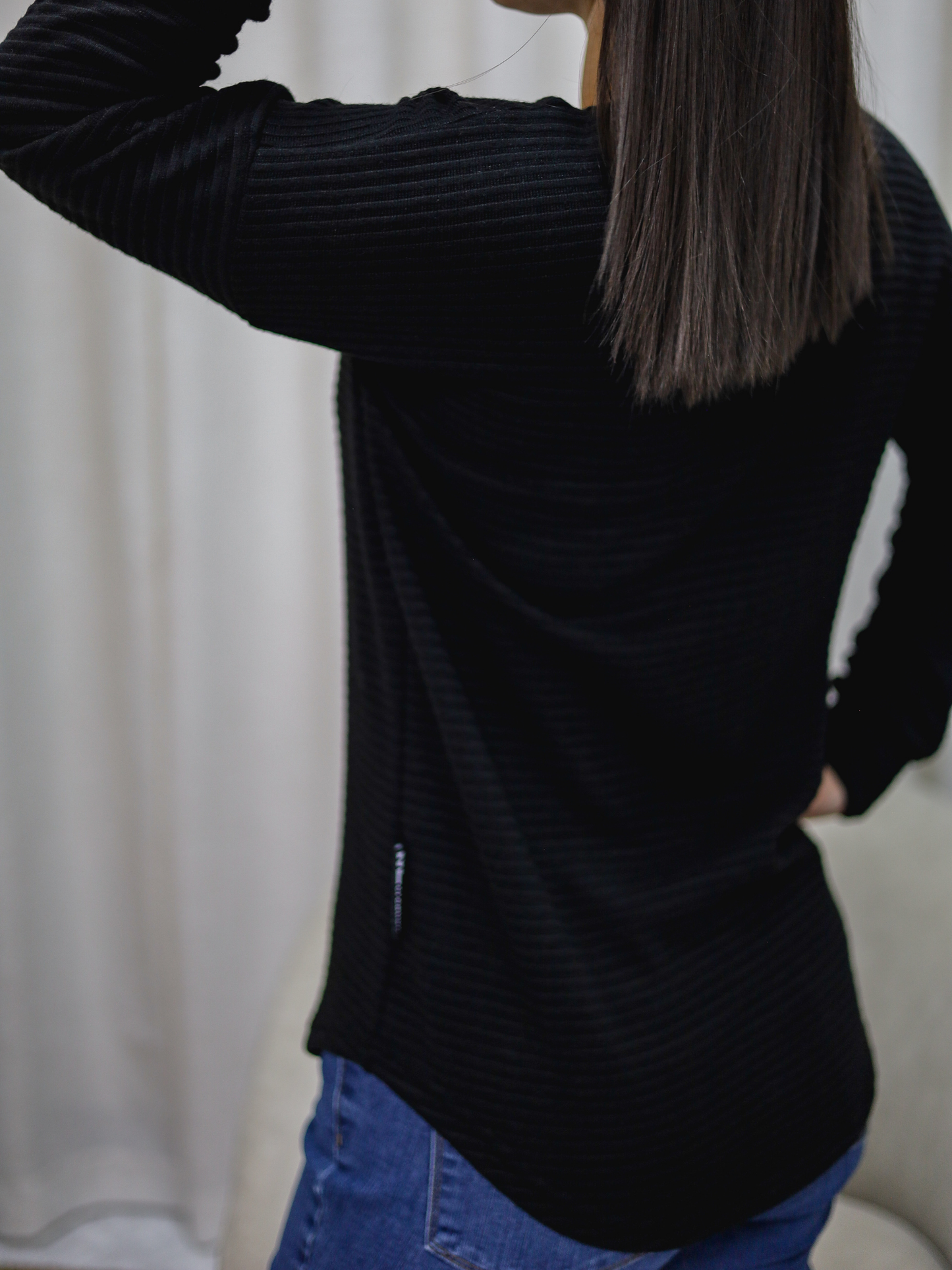 Chandail Kim - Tricot côtelé noir