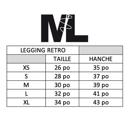 Leggings Retro - Noir mât- UV