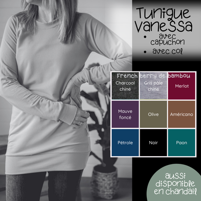 PRÉCOMMANDE - Tunique Vanessa - FRENCH TERRY de bambou