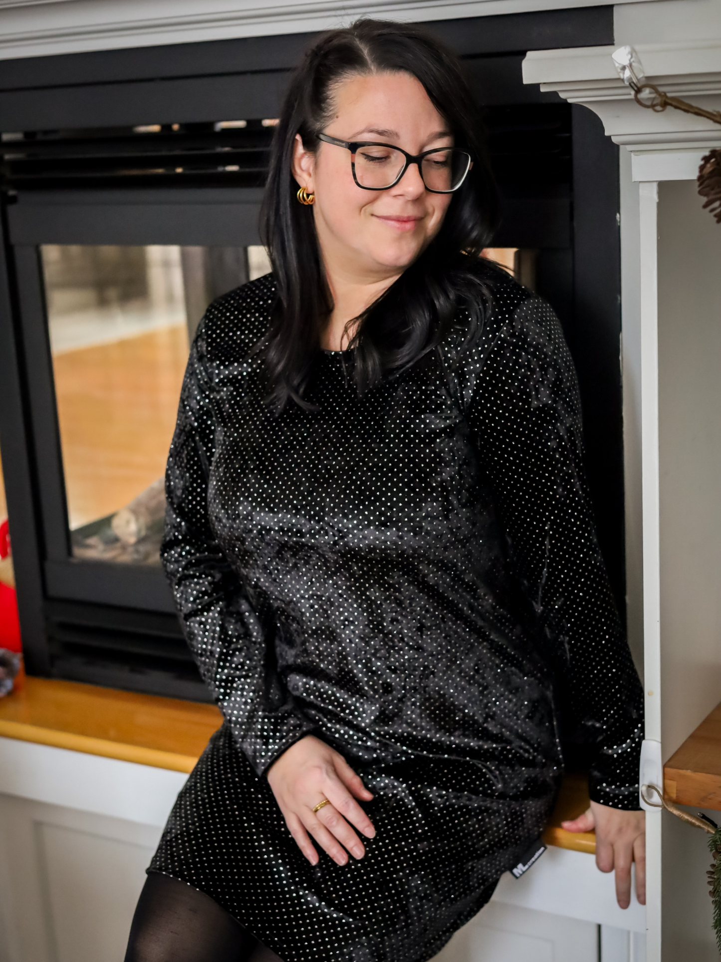 Robe Linda - Velours scintillant