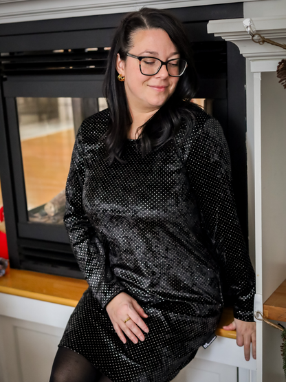Robe Linda - Velours scintillant