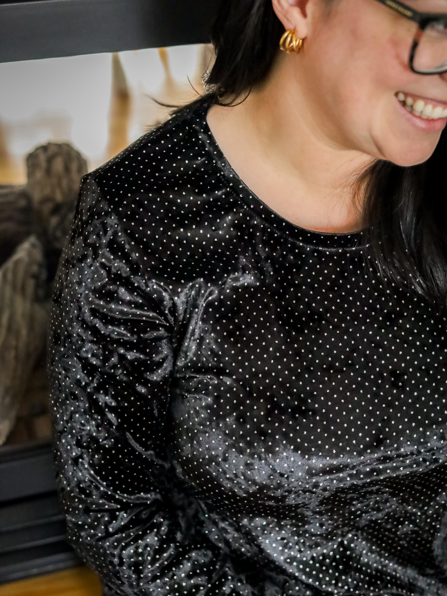 Robe Linda - Velours scintillant