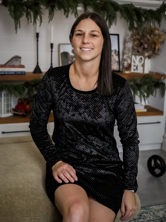 Robe Linda - Velours scintillant