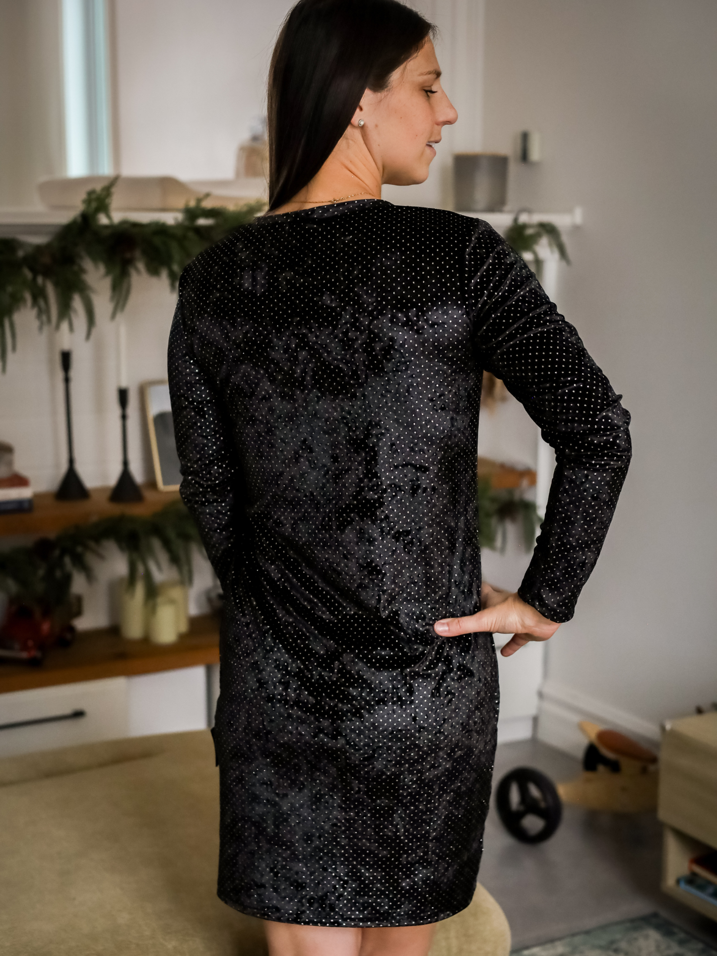 Robe Linda - Velours scintillant